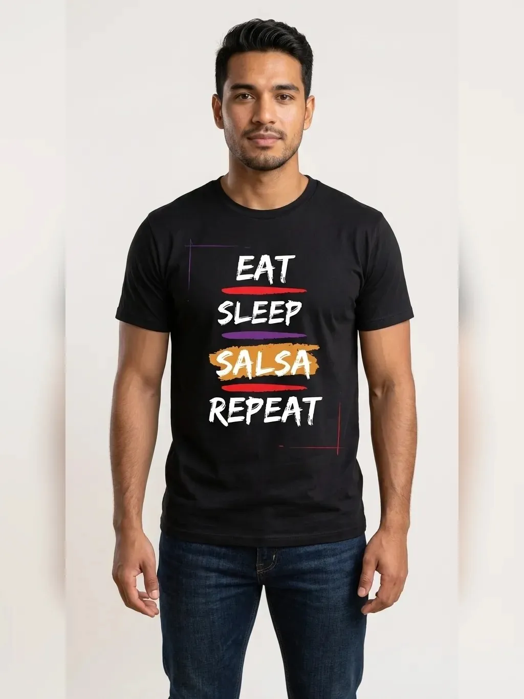 Eat Sleep Salsa Repeat Hombre 1