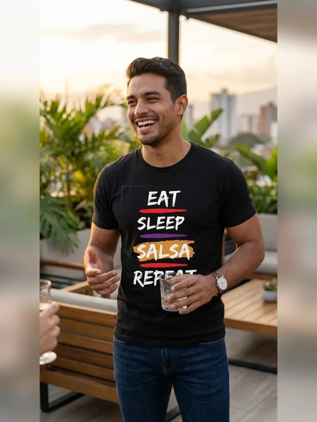 Eat Sleep Salsa Repeat Hombre 2